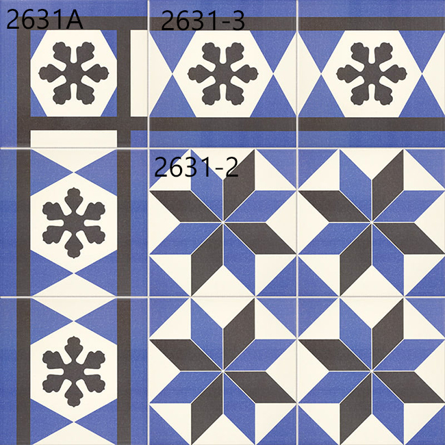 קרמיקה מצויירת יחידת פס ל-2631-3 
גודל: 20*20